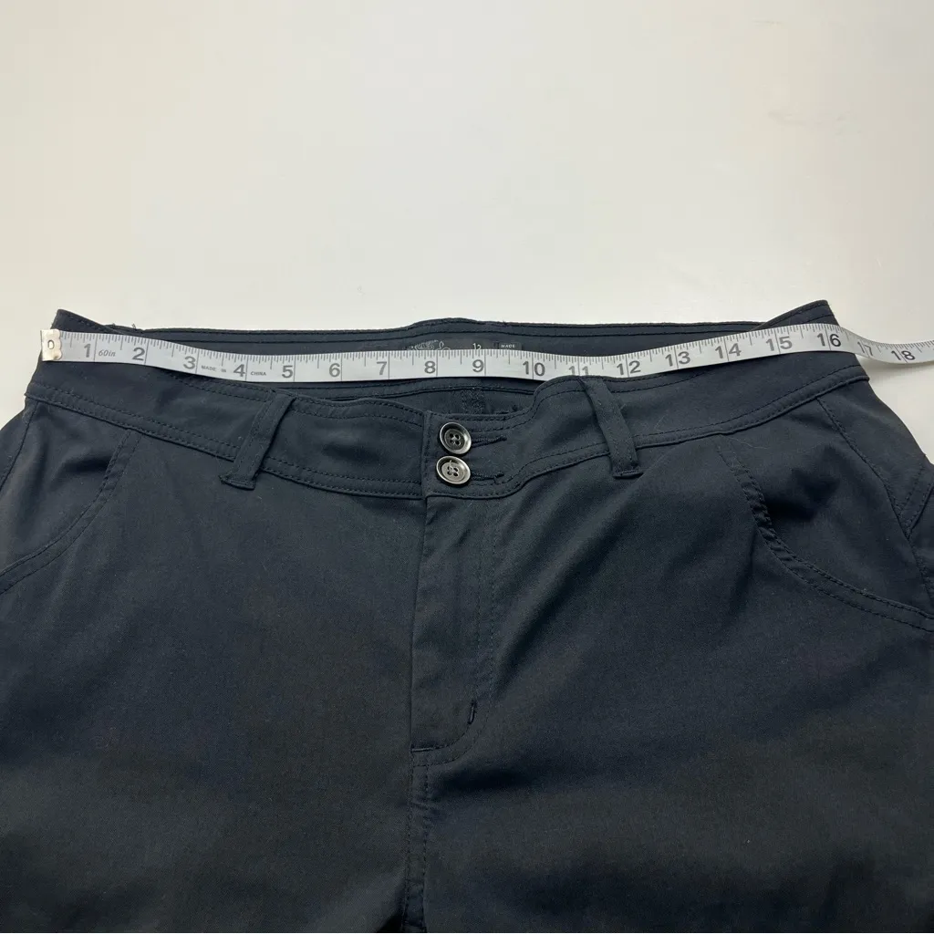 PrAna Women's Halle Pant Straight Size 12 W4119RG23 Coal Black Grey Gray Roll Up - Image 5