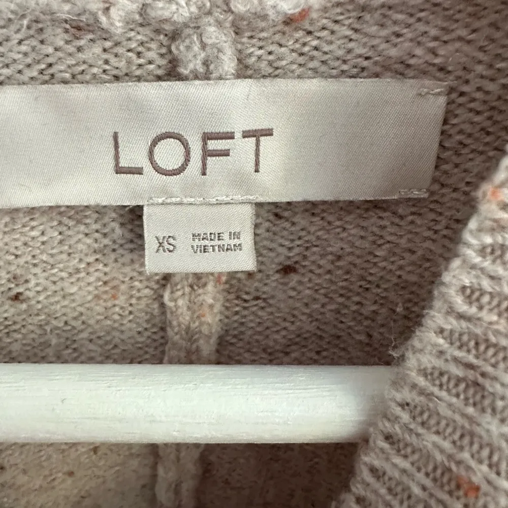 LOFT Flecked Rib Trim Poncho Sweater - Image 7