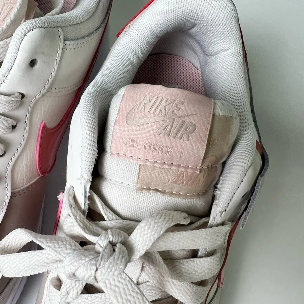 Nike Air Force 1 Shadow Womens Phantom/Pink Oxford/White/Red Stardust Sneakers10 - Image 12