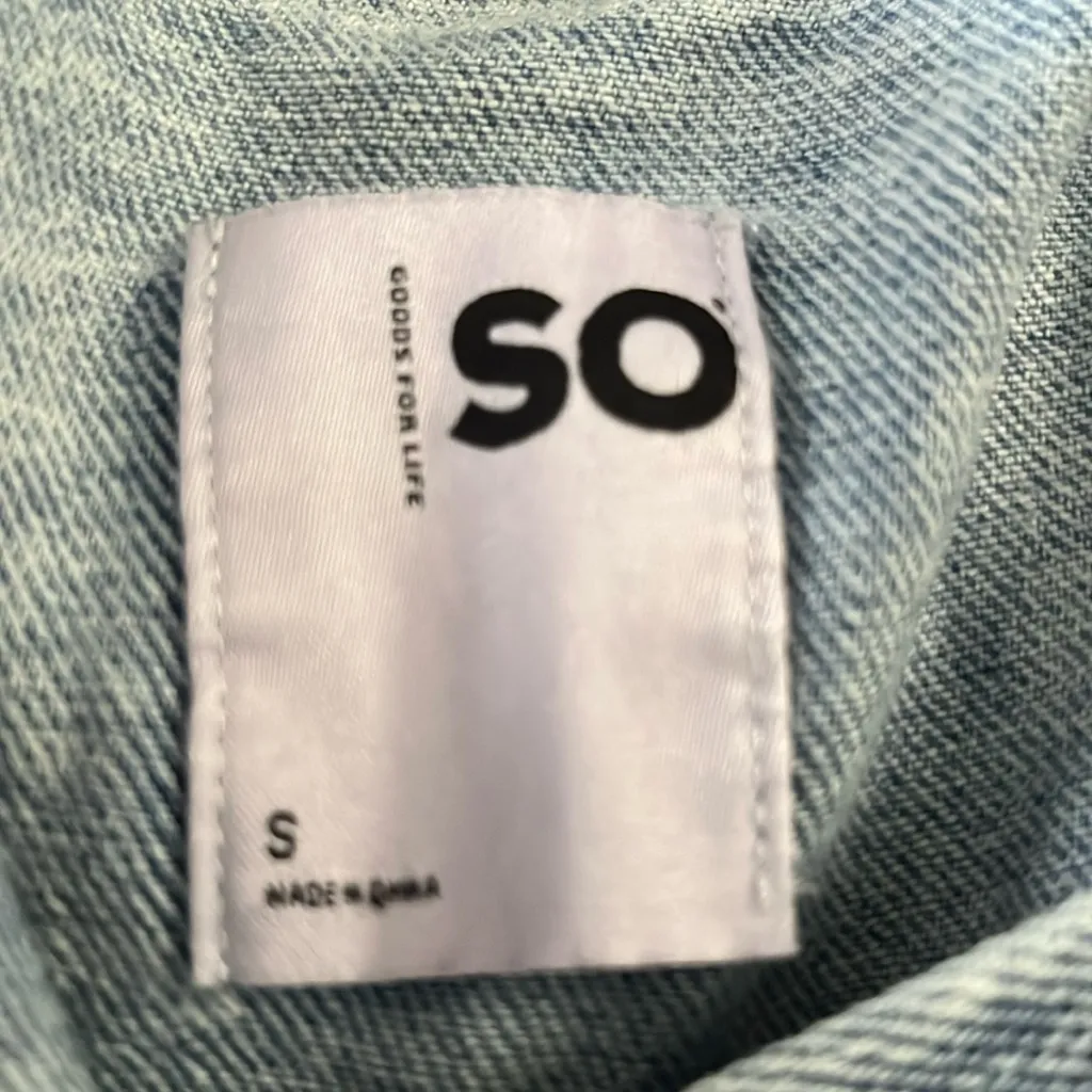 Juniors' SO® Contrast Flannel Plaid Denim Jacket - Image 3