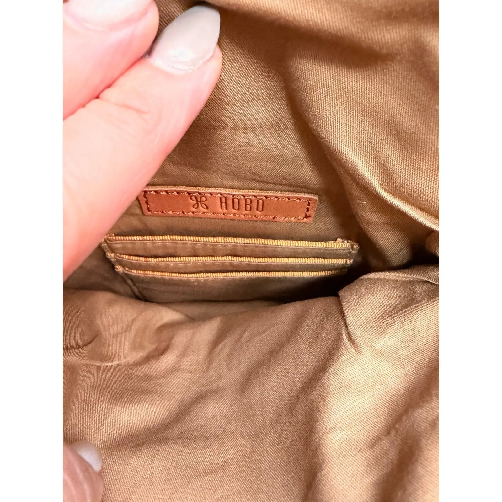 HOBO Black Genuine Leather Crossbody Clutch Bag Zip Flap - Image 7