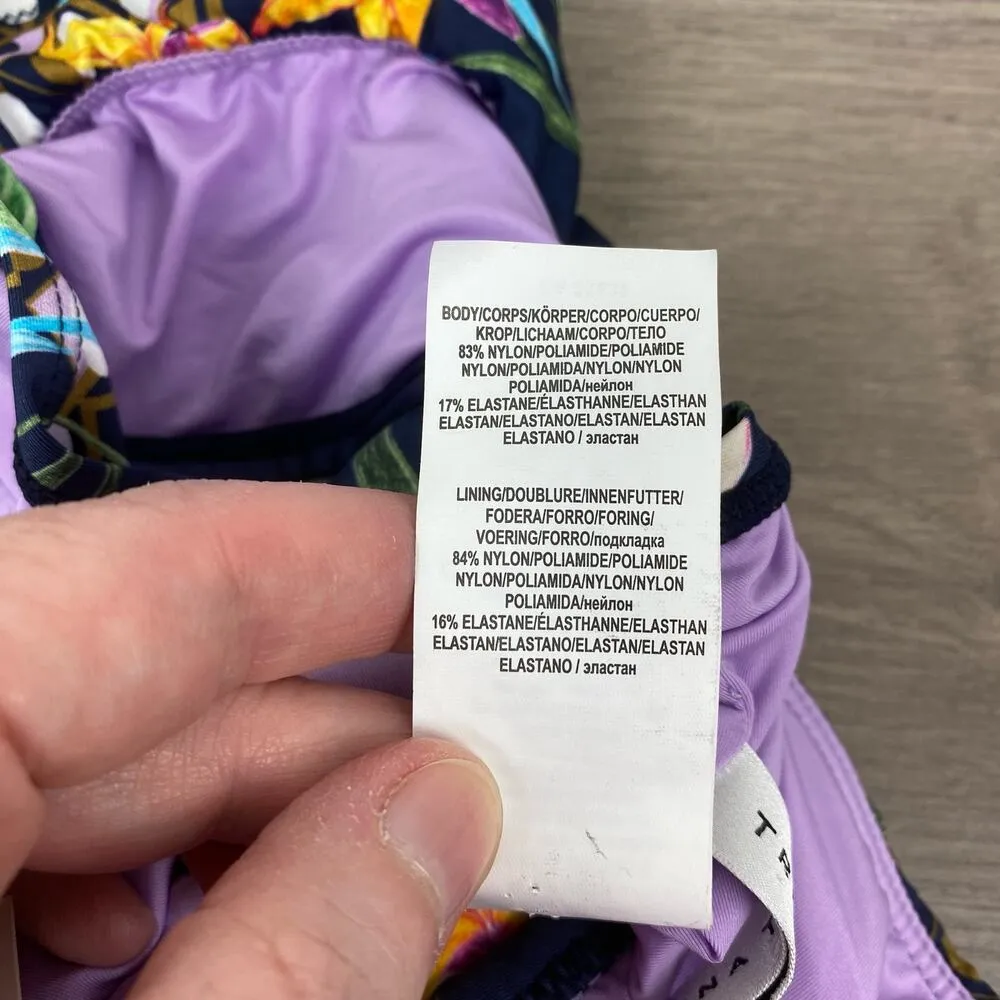 Trina Turk Blue Tropical Fiji Floral Ruffle Top Sz.12 Bottoms Sz.14 NWT - Image 9