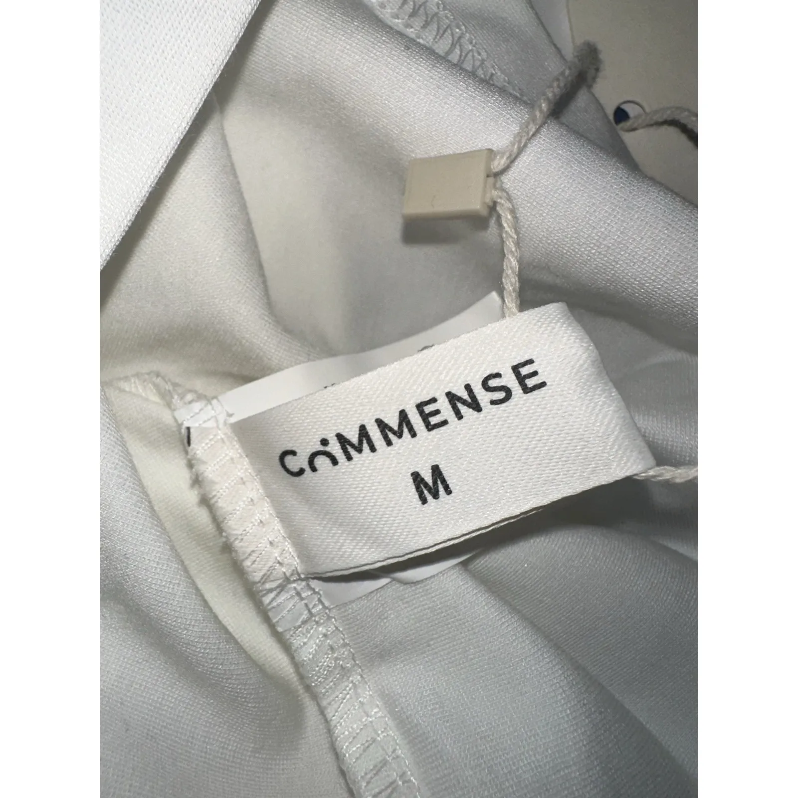 Commense Asymmetrical Off Shoulder Solid Long Sleeve Maxi Dress White Nwt Size M Size M - Image 7