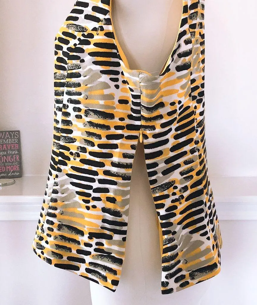 Kasper Helix Scuba Crepe Top, Size 12, NEW w/Tag Yellow - Image 7