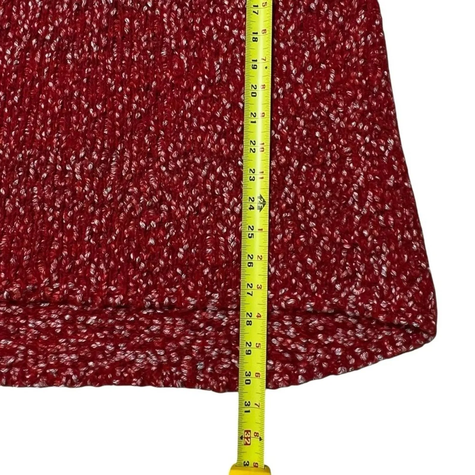 J McLaughlin Womens Red Marled Sweater Size M Grandmacore Cozy Christmas Holiday - Image 6