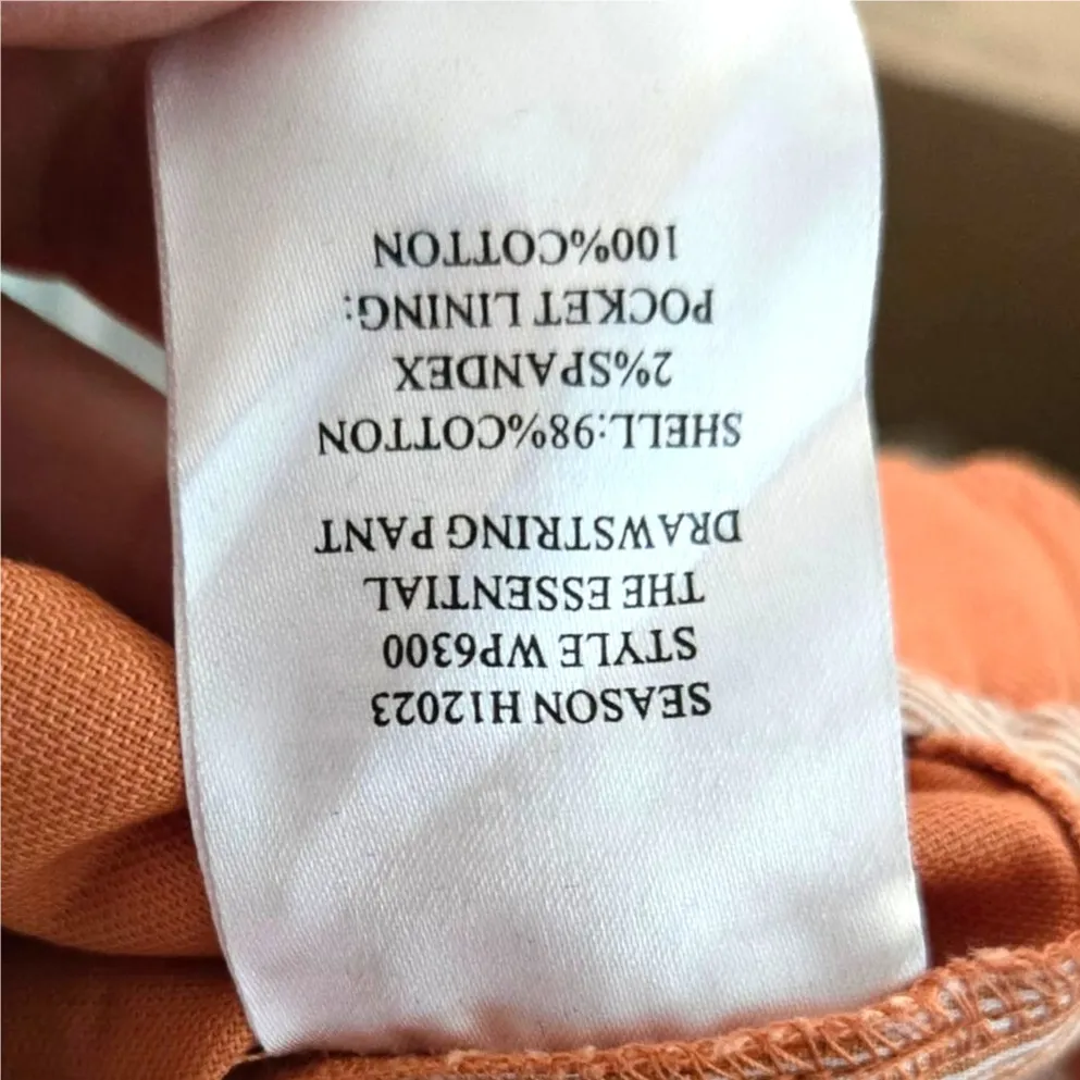 Wildfang The Essential Drawstring Pant in Pecan Size 3X NWT Orange - Image 4