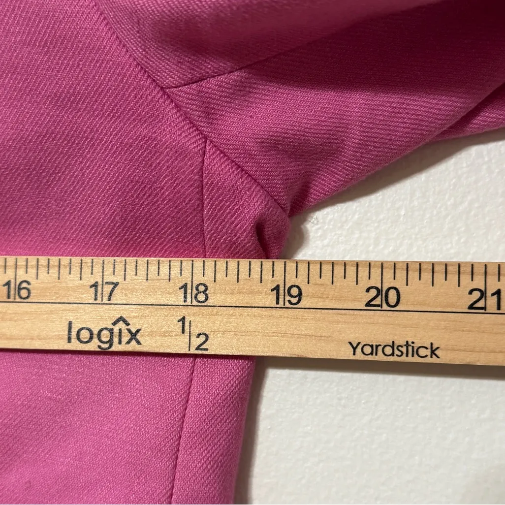 J. Crew Parke Pink Blazer Jacket Size 8 Linen - Image 8