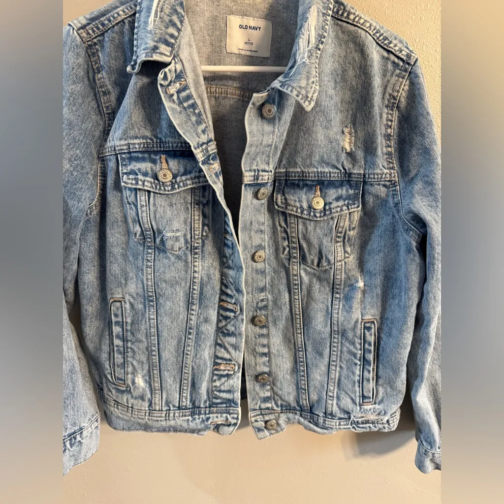 Old Navy  Distressed Denim Jacket - Image 3