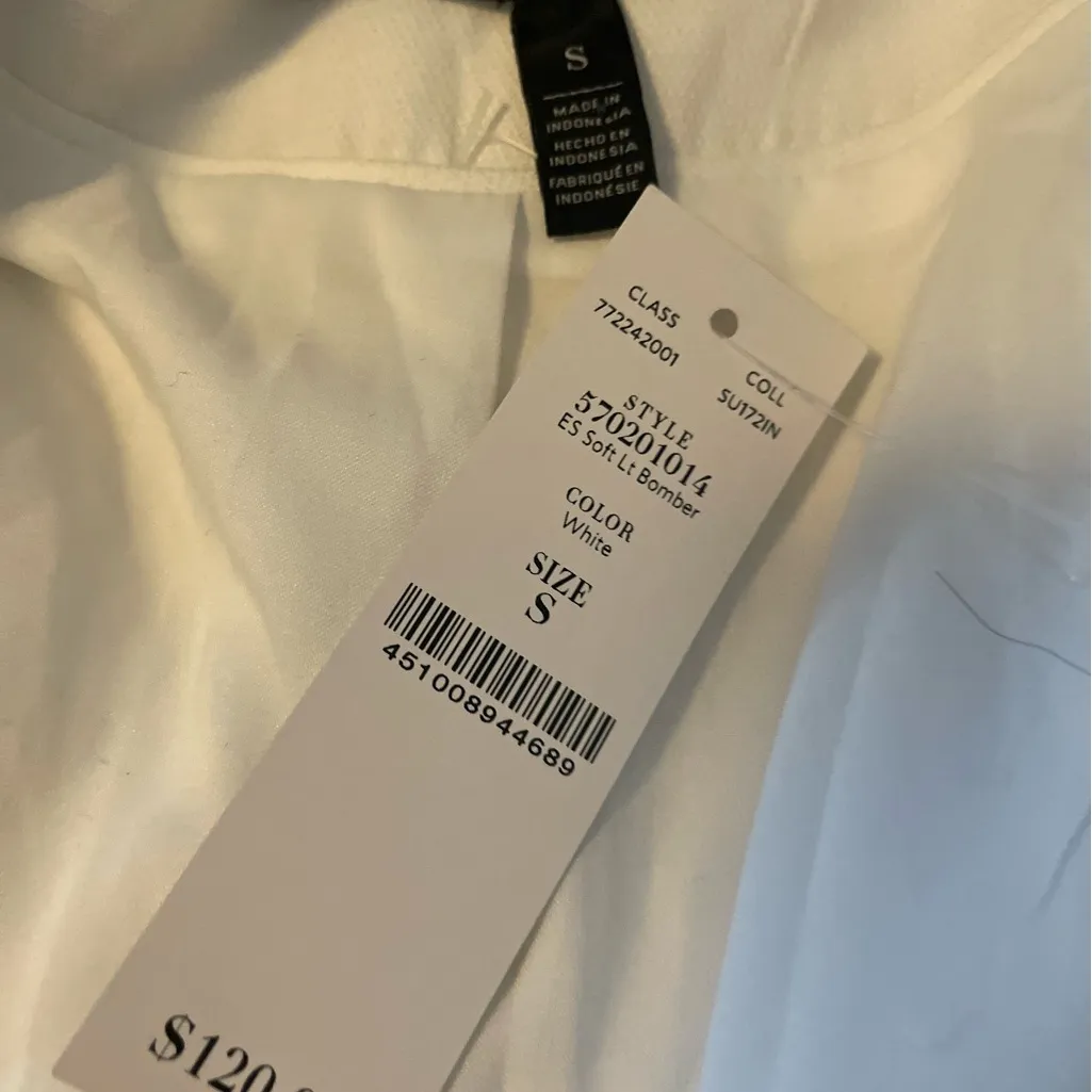 NWT White House Black Market Chic Women's White Utility Jacket - Image 6