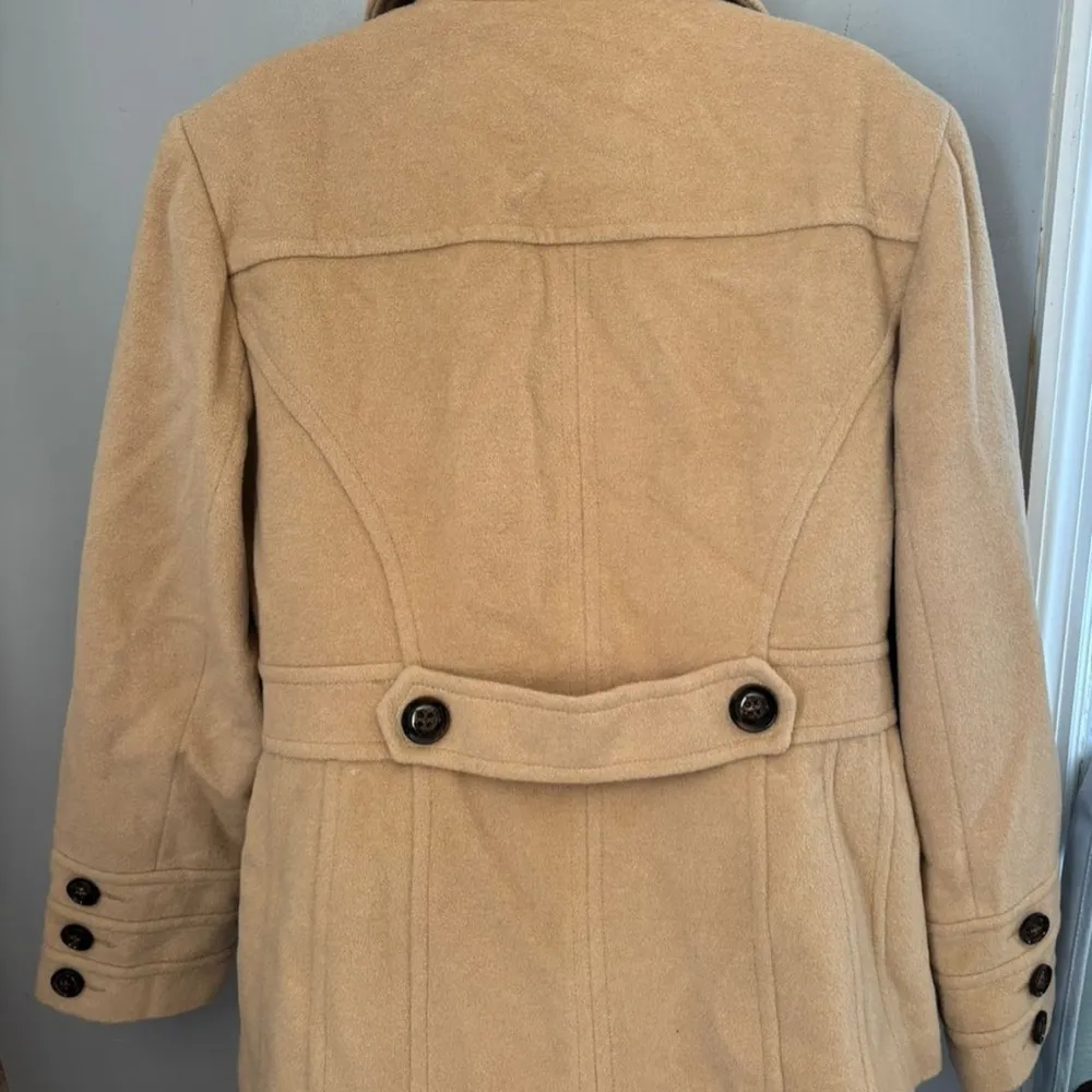 St. John's Bay Tan Double-Breasted Pea Coat - Image 2