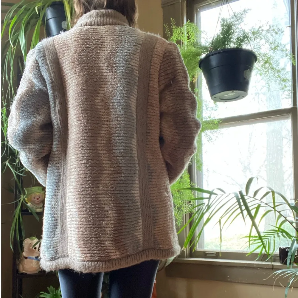 80s Dreamy Dusty Rose Cozy Coat Size L - Image 3