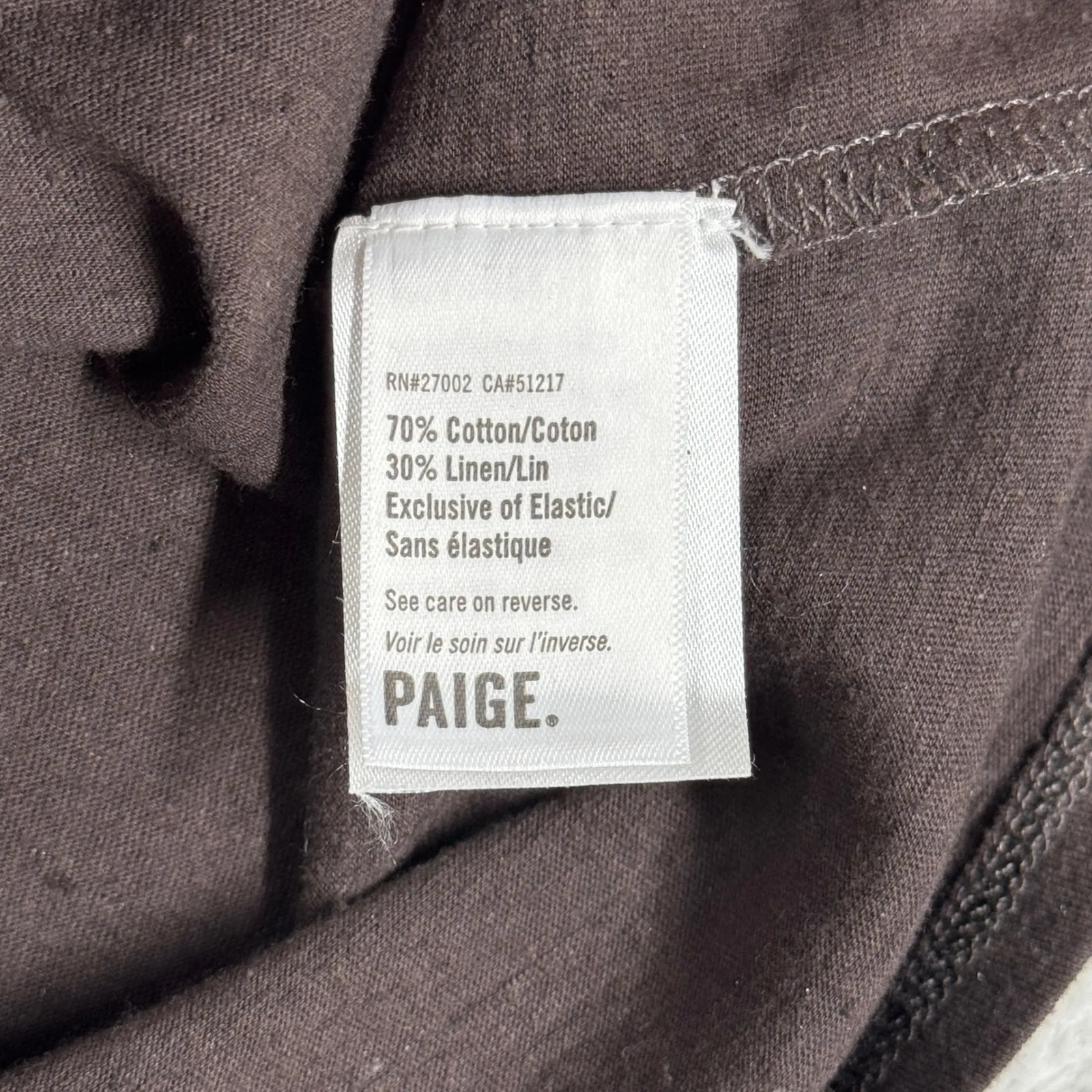Paige Shirt Brown Lunar Tee Ruched Sleeve Casual Top Neutral Womens Size Medium‎ - Image 7