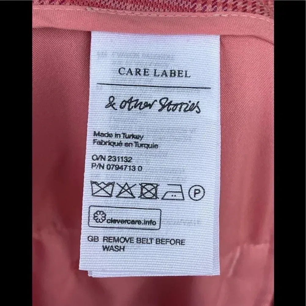 & Other Stories Belted Plaid Kick Flare Trousers 0 - Image 12