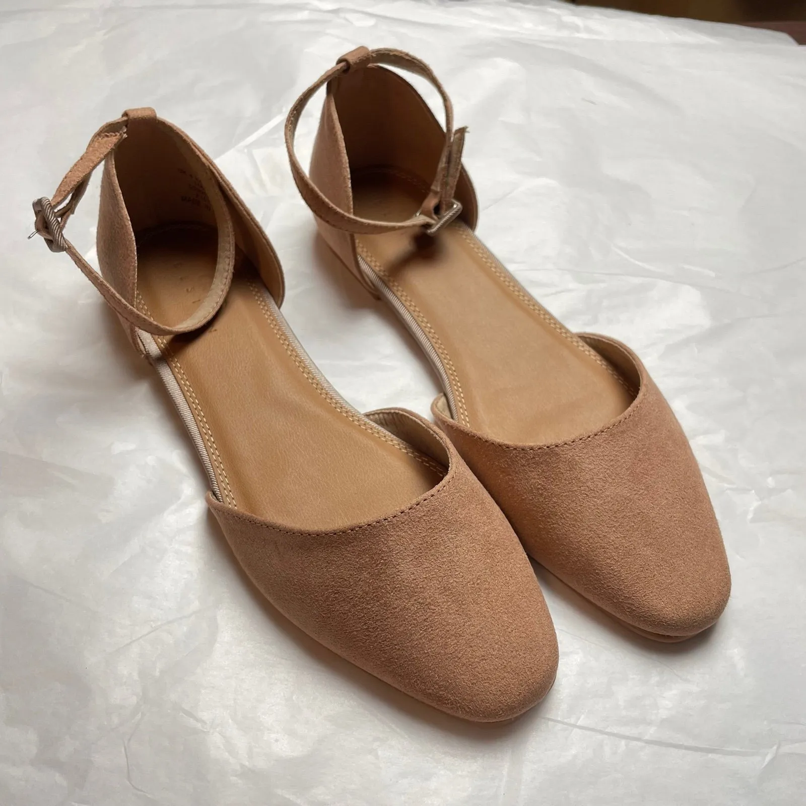 ASOS ‎ DESIGN Lint ballet flats with ankle strap - Image 3