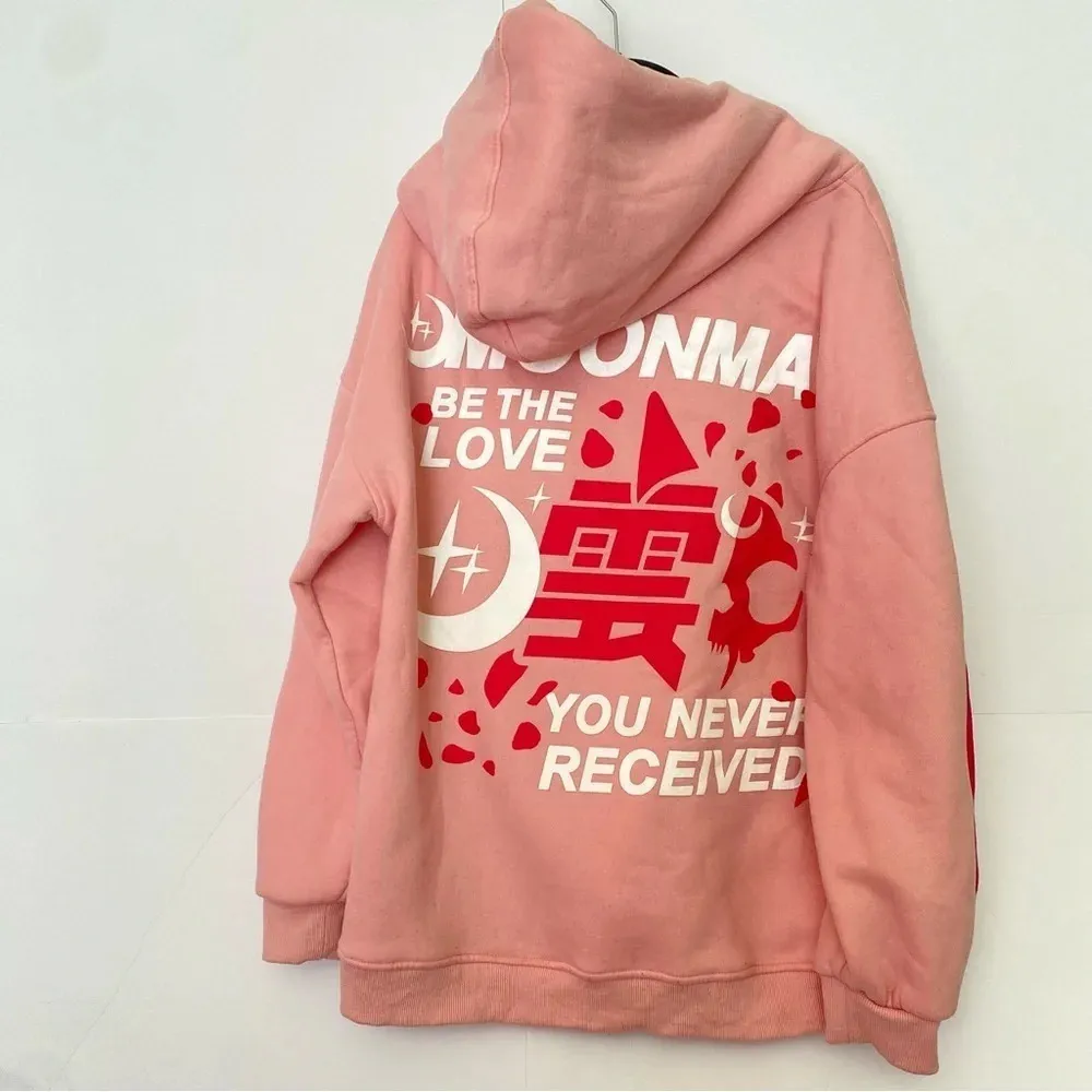 Moon may pink oversized‎ hoodie size M - Image 2
