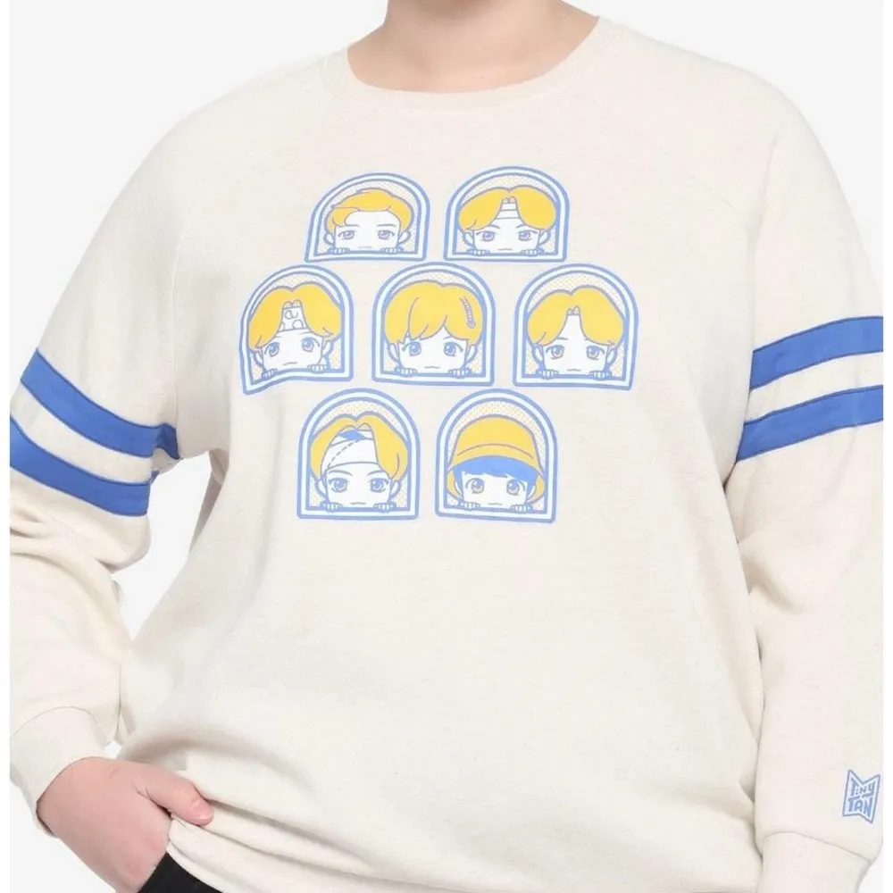 Hot Topic TINY TAN BTS KPOP Member Wappen Badge Sweatshirt Women’s Teen Size S - Image 3