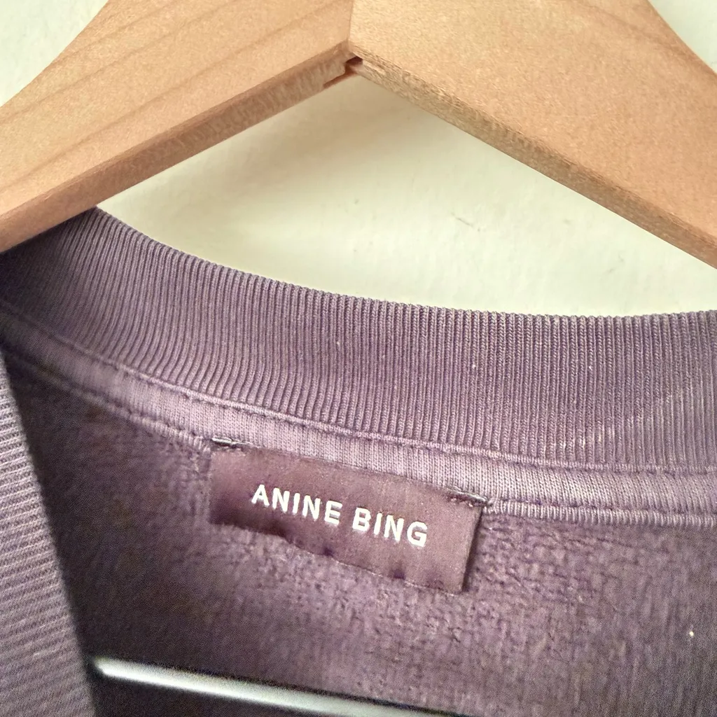 ANINE BING Gray Blur Miles Sweatshirt Size Medium - Image 4