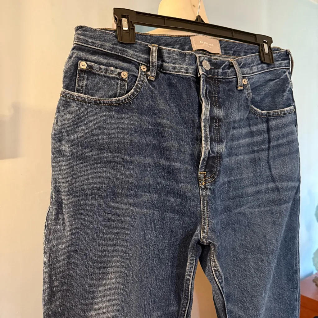EVERLANE The Cheeky Jean Crop 100% cotton lightly distressed womens Size 31 - Image 3