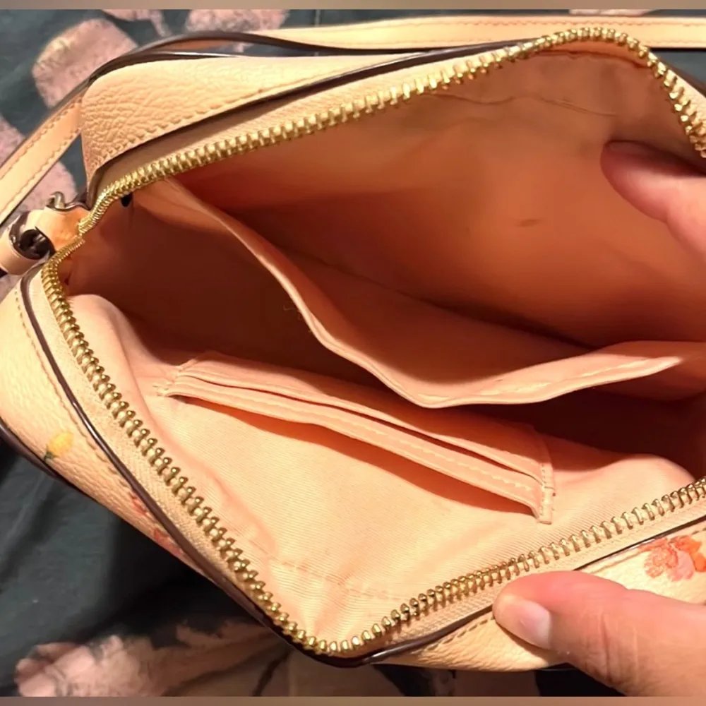 Coach Mini Camera Bag with Mystical Floral Print Faded Blush - Image 6