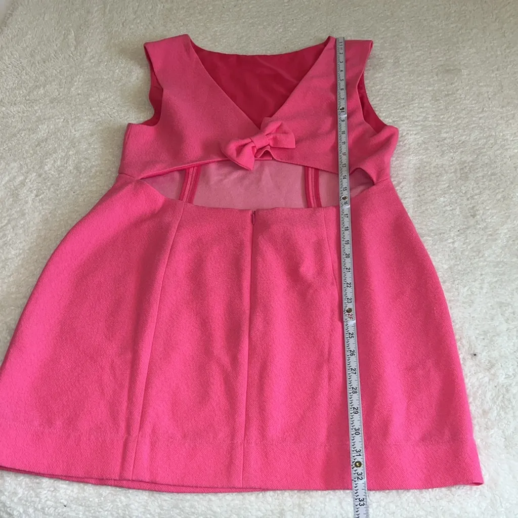 Rixo Michaela Pink Bow Back Mini Dress Cutout Party Cocktail Sz‎ 10 - Image 8