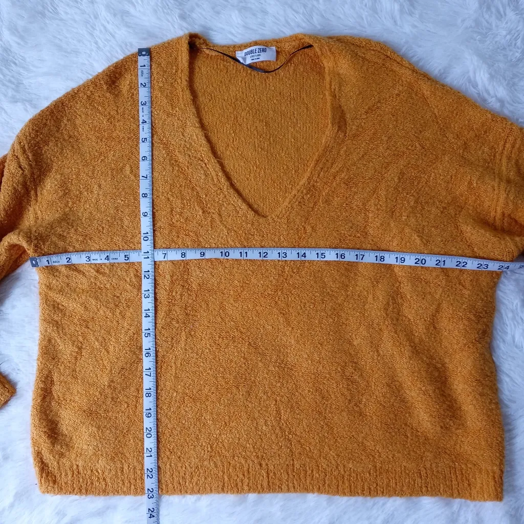 Doble Zero Lovely Women's Mustard Yellow Sweater Size Large Orange - Image 4