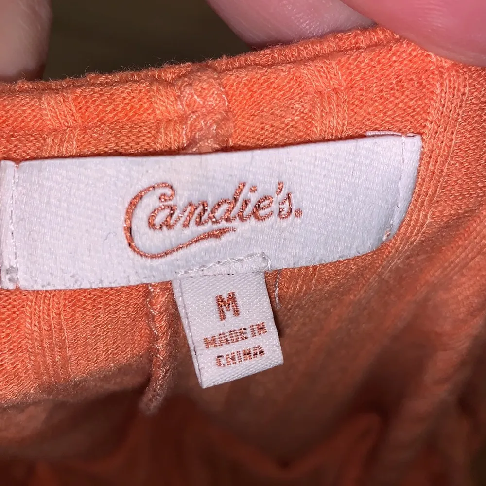 Candie's  orange ribbed stretchy Bodysuit - Image 5