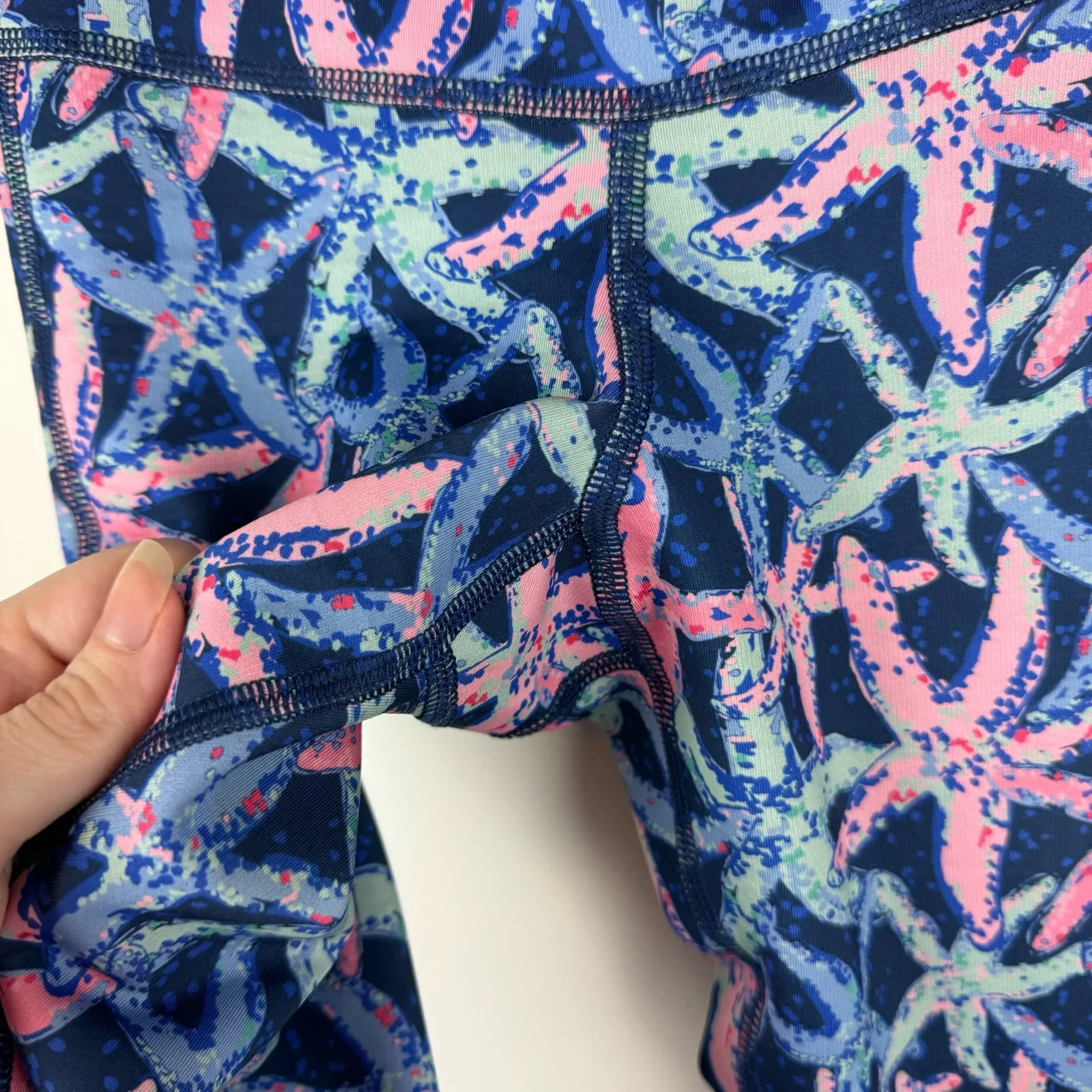 Vineyard Vines‎ Womens Performance Reversible Starfish Navy Leggings XXS Preppy - Image 5