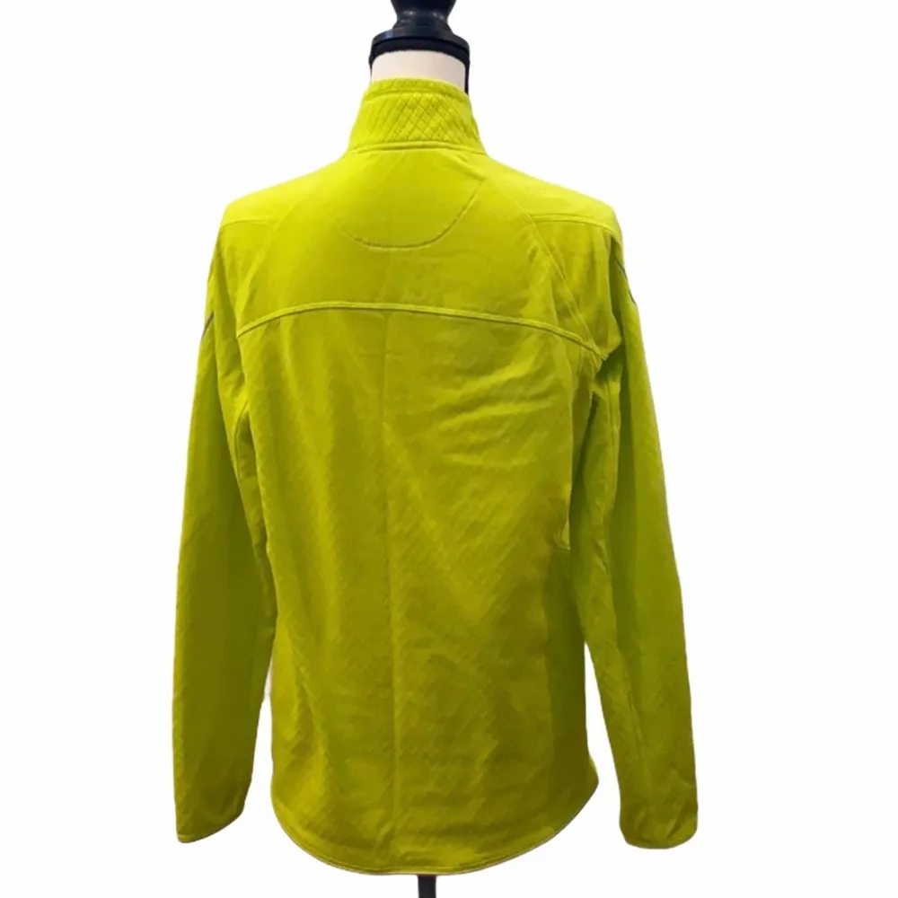 Adidas Climawarm Chartreuse Quarter Zip Size Large Quilred Magenta Accents. - Image 4