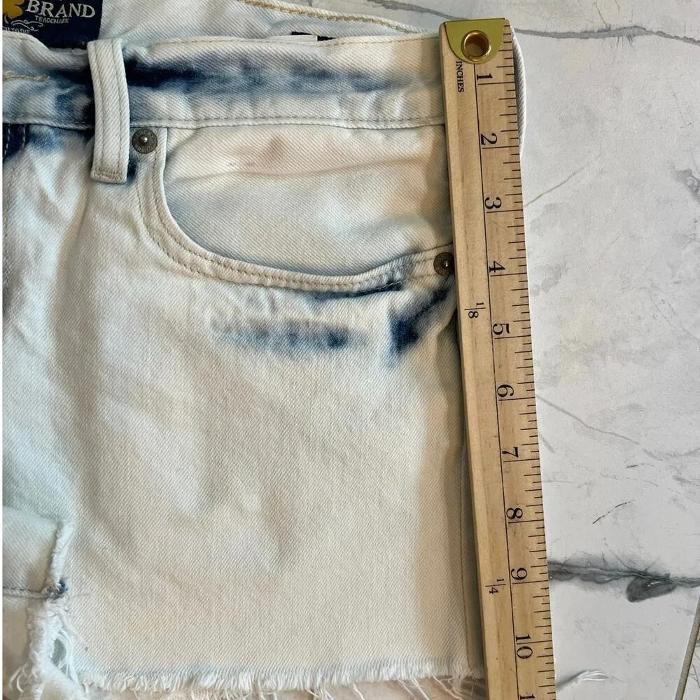 Lucky Brand The Cutoff bleached raw hem denim jeans shorts Size 6/28 - Image 10