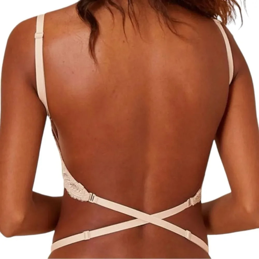 Simone Perele NWT Women’s 5 XL D Cup Nude Beige Lace Eden Multi Way Backless Bra Tan - Image 6