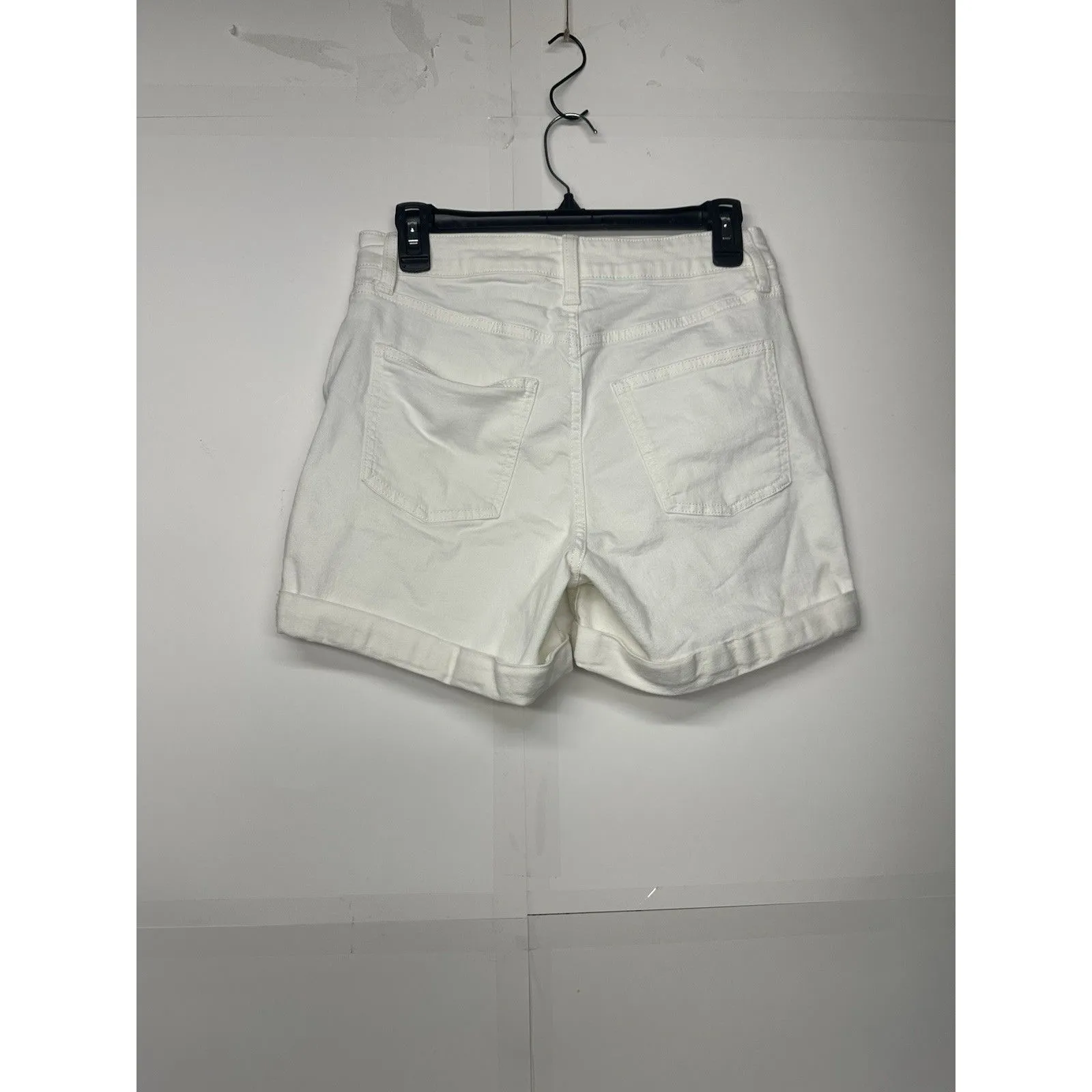 Lauren Conrad White Denim Shorts Women's Size 6 Cuffed Casual Summer Style - Image 6
