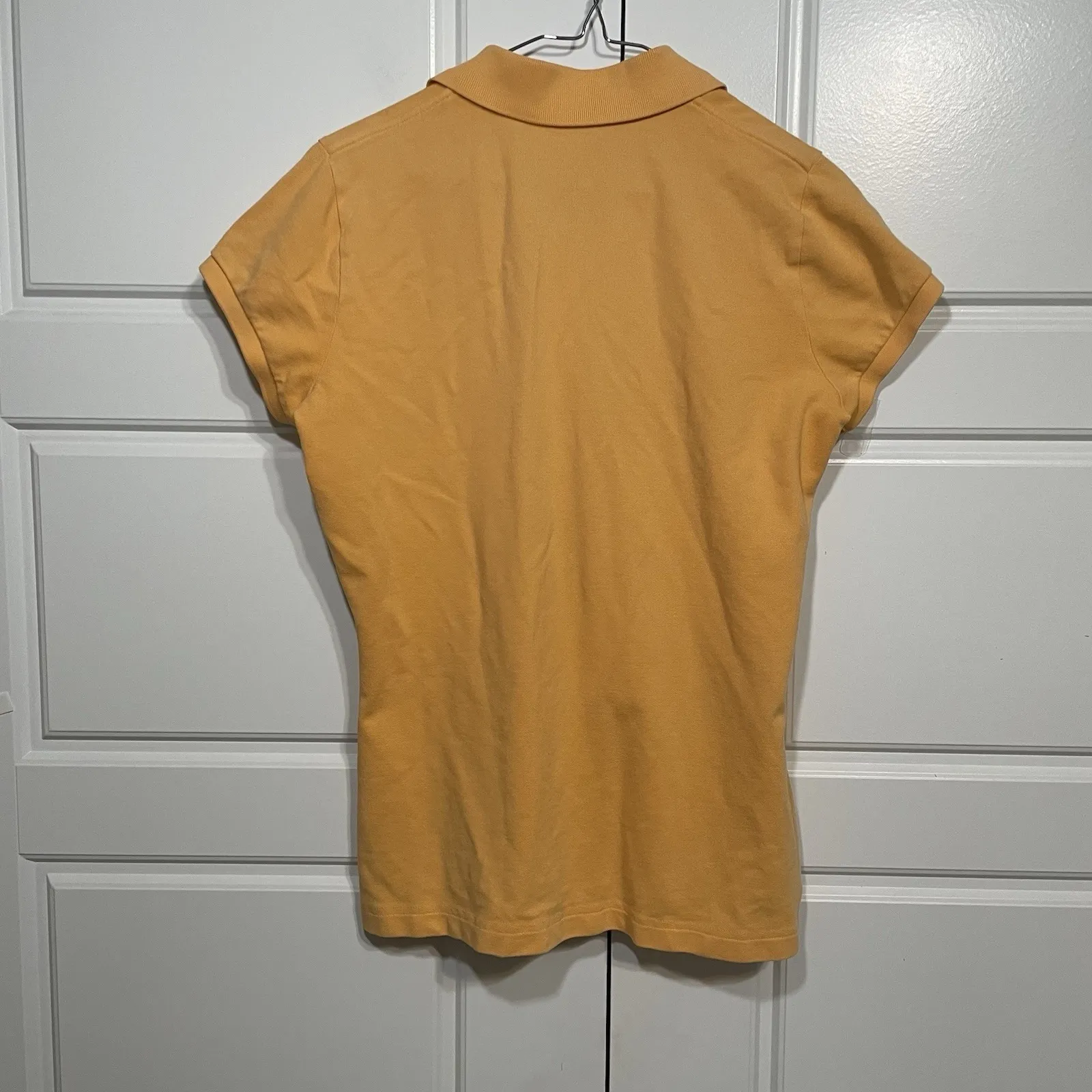 Lilly Pulitzer Polo Shirt Womens Large Golf Casual Preppy Gold‎ Pink Trim - Image 9