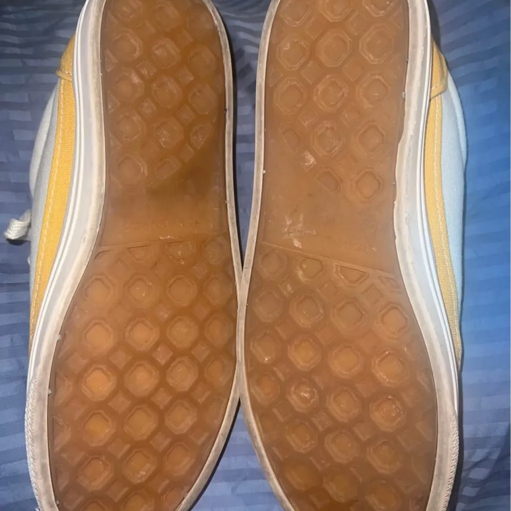 Tory Burch Women's White and Yellow Sneakers - Image 4