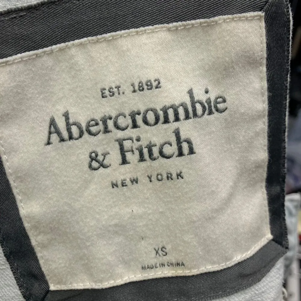 Abercrombie & Fitch Denim Vest Distressed Light Wash womens XS Grunge Punk - Image 10