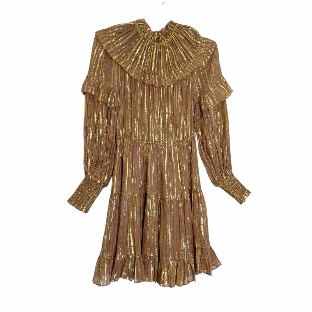 Ulla Johnson Averil Ruffled Georgette Dress in Blush - Image 4