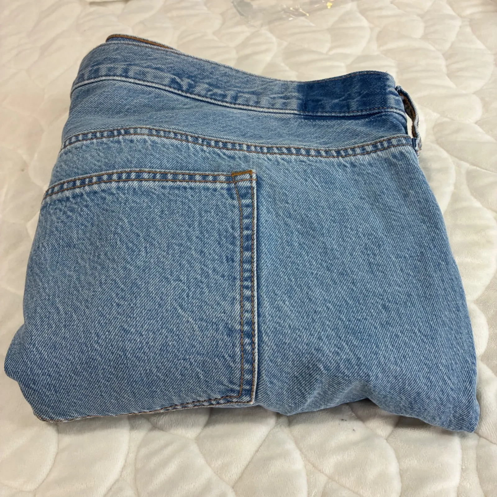 Abercrombie &‎ Fitch Womens Plus Size 24W Wide Leg Cropped Raw Hem Jeans - Image 5