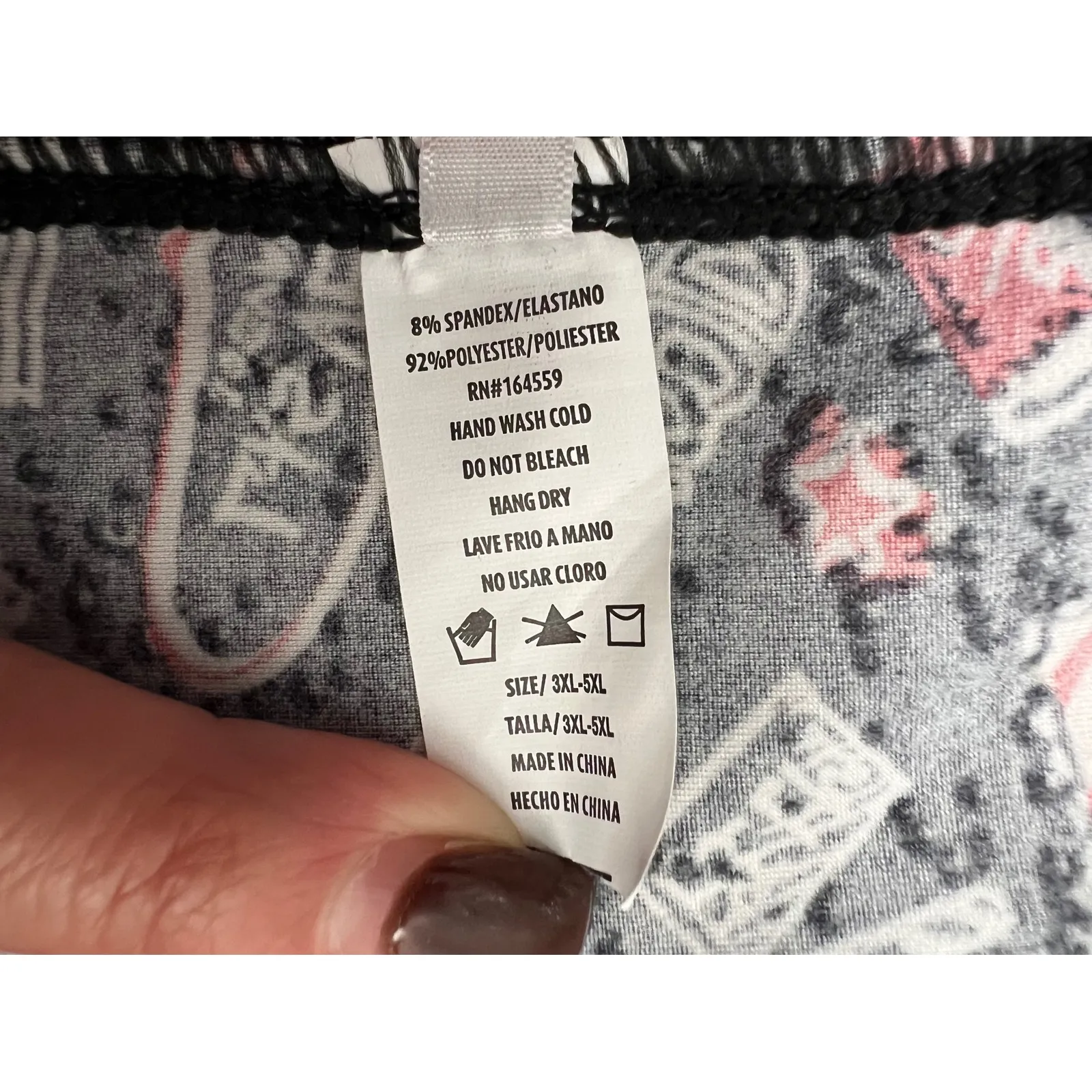 Leggings Depot USA Print Black Stretchy Leggings 4X‎ 3XL–5XL Plus Size - Image 7