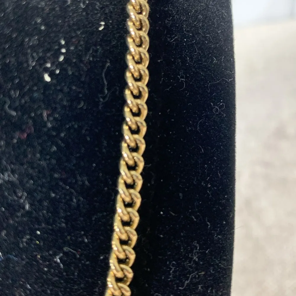 ETC! Faux Yellow Opal and Rhinestone Fringe Bib Necklace - Image 4