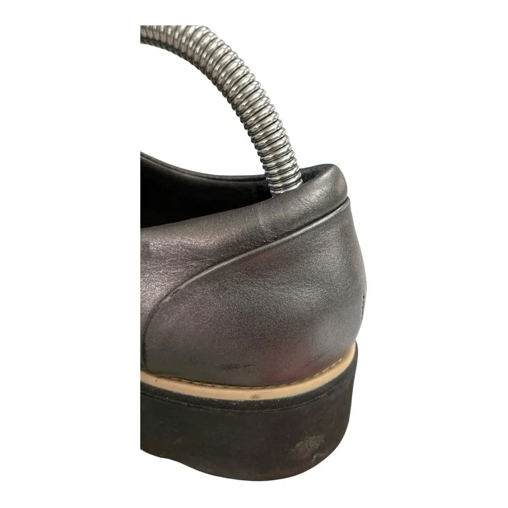 Clarks Collection Leather Oxford Sharon Rea US 10 Gun Metal Lace Up Comfort Sole - Image 9