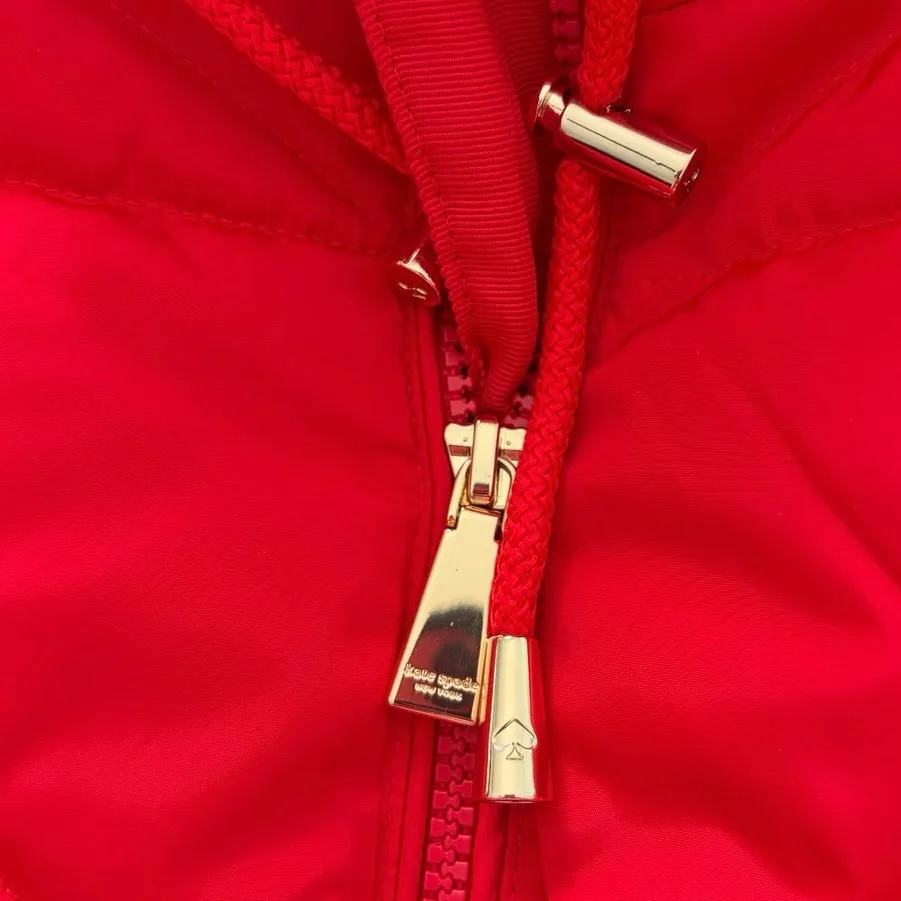 Kate Spade Bib Parka Winter Coat Red Quilted NWT - Image 9