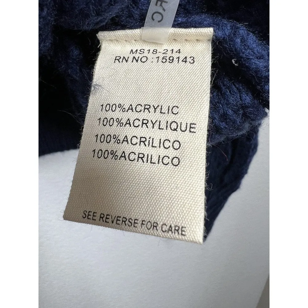 FRNCH Neola Knit Pullover Sweater S/ M Cowl Neck Oversized - Image 3