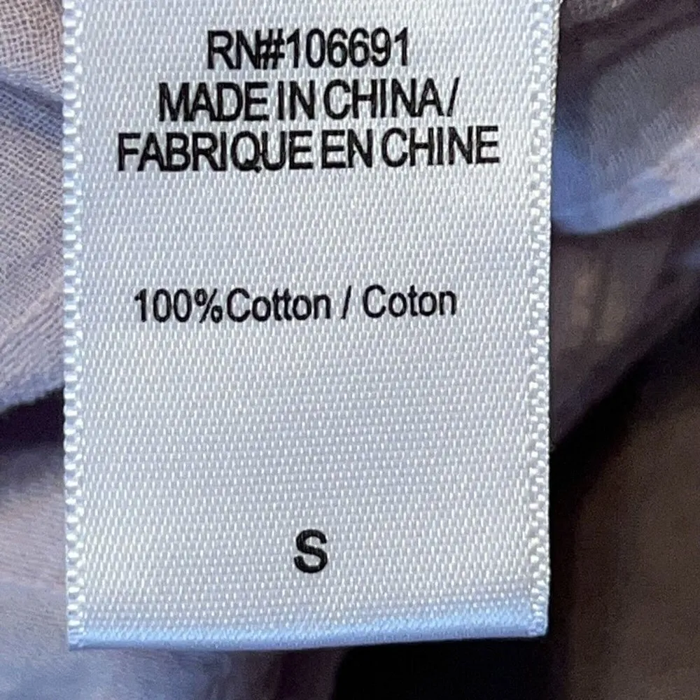 Young Fabulous Broke Women Top Sz Sm Purple Button Up Tie Front Blouse Plaid Top - Image 7