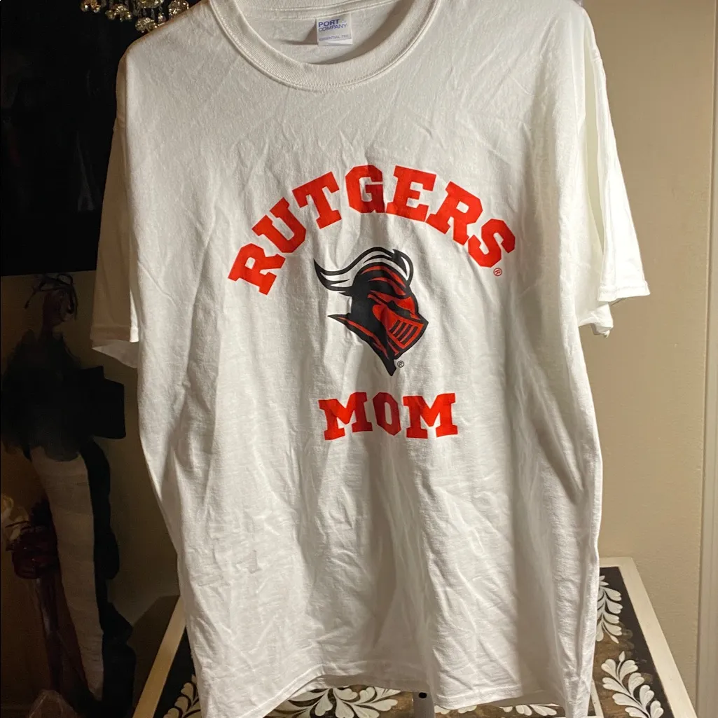 Rutgers Mom White T - Image 4