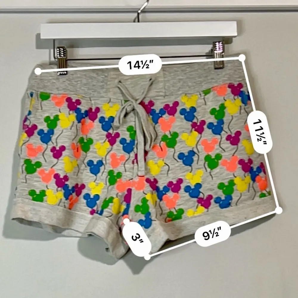 Disney Parks Women’s Walt Disney World Mickey Mouse Balloon Shorts Grey Small - Image 5