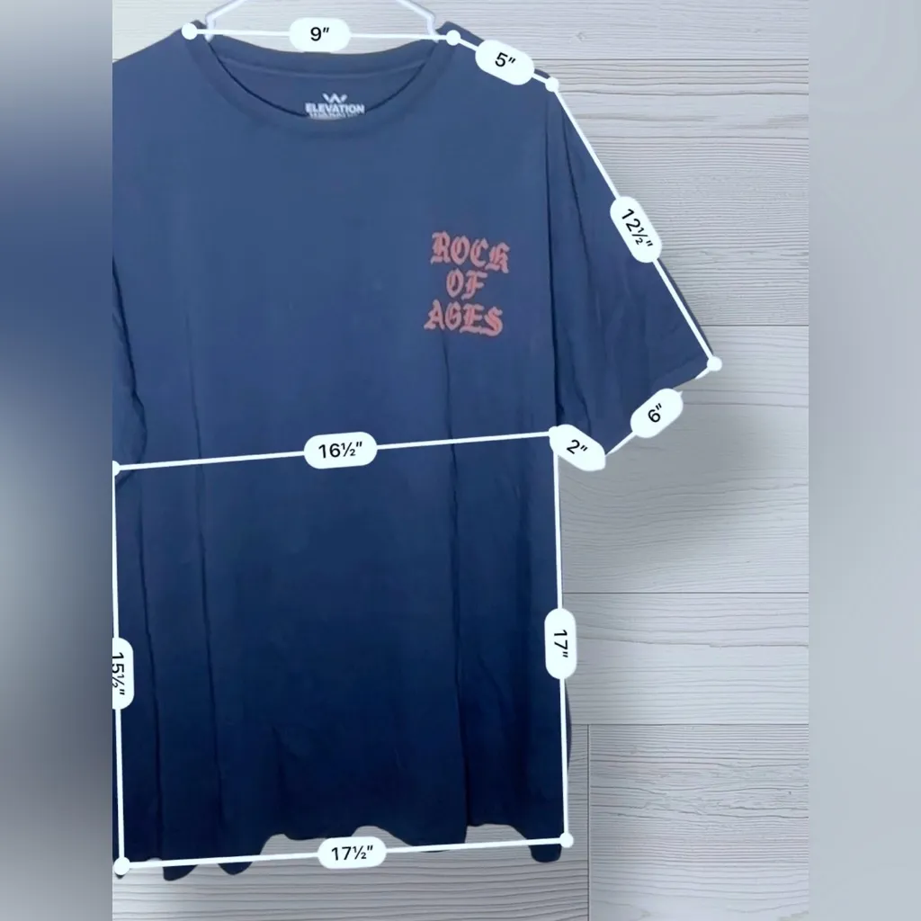 ELEVATION WORSHIP Women’s Casual Oversized Graphic Drop Shoulder Tee Blue Size XL - Image 9