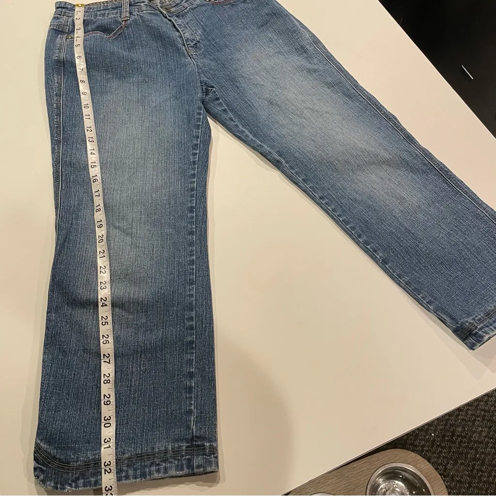 DKNY Blue Denim Capri Jeans size 8 - Image 7