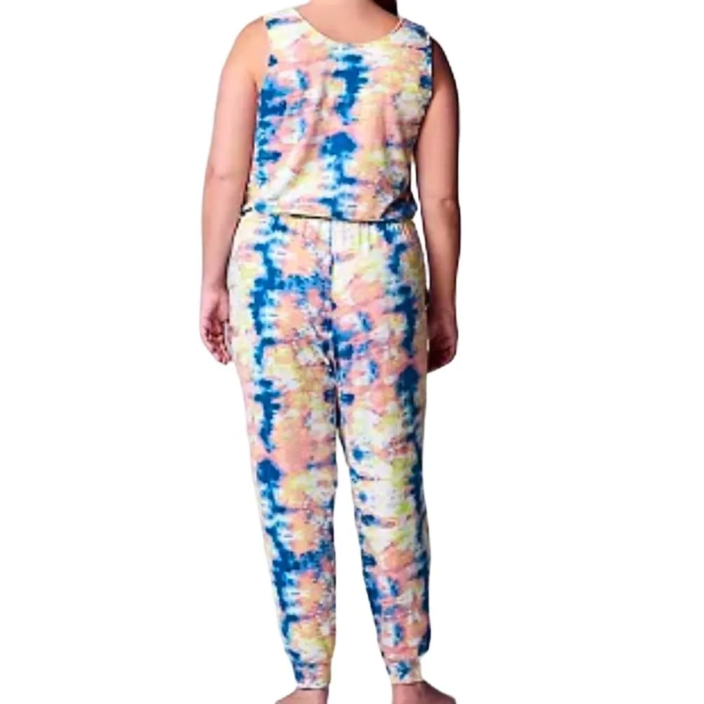 Simply Vera Vera Wang One Piece Pastel Tie Dye Sleeveless Cloud Tank Romper 3X - Image 2