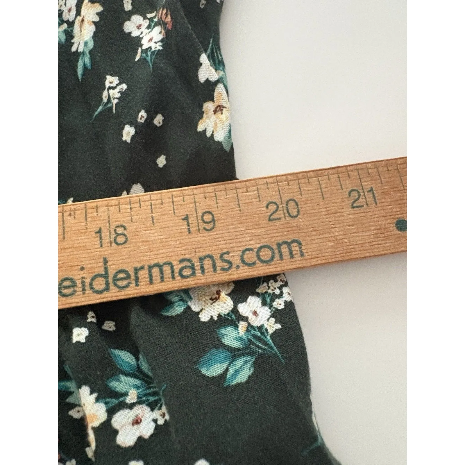 Old Navy Maxi Dress Size L Green Floral Tiered Prairie Forest Whimsigoth Modest - Image 14