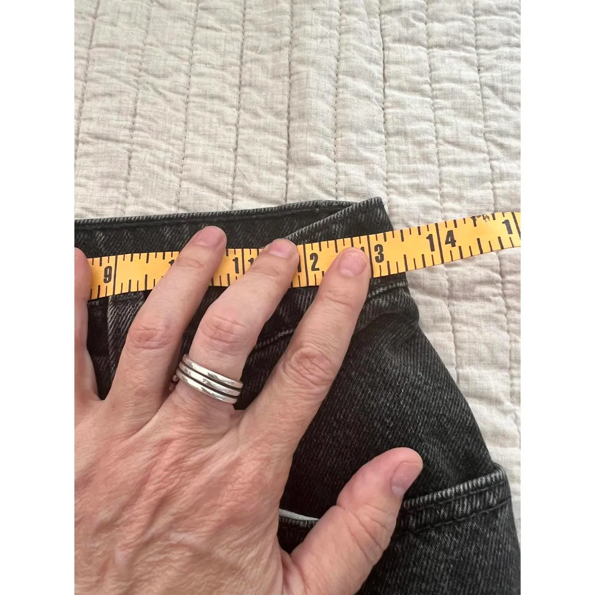 Levi's Women’s Black Denim Cut-Off Shorts - Junior Size 7S - Image 3