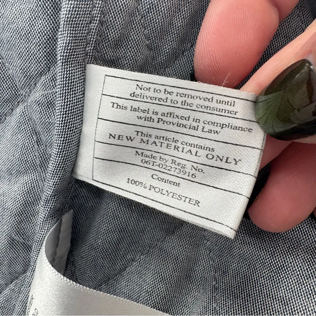 Tommy Bahama Women’s Quilted Blue Button Down Jacket Coat With Pockets Medium - Image 8